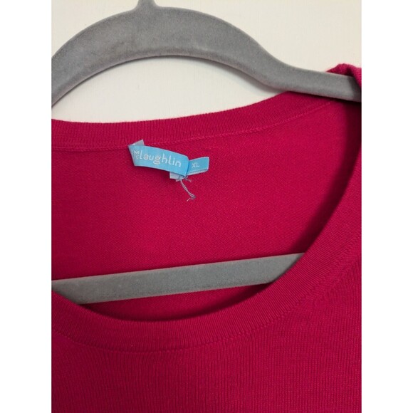 J. McLaughlin Marais Cashmere Blend Crew Neck Pink Sweater Size XL - Picture 3 of 5
